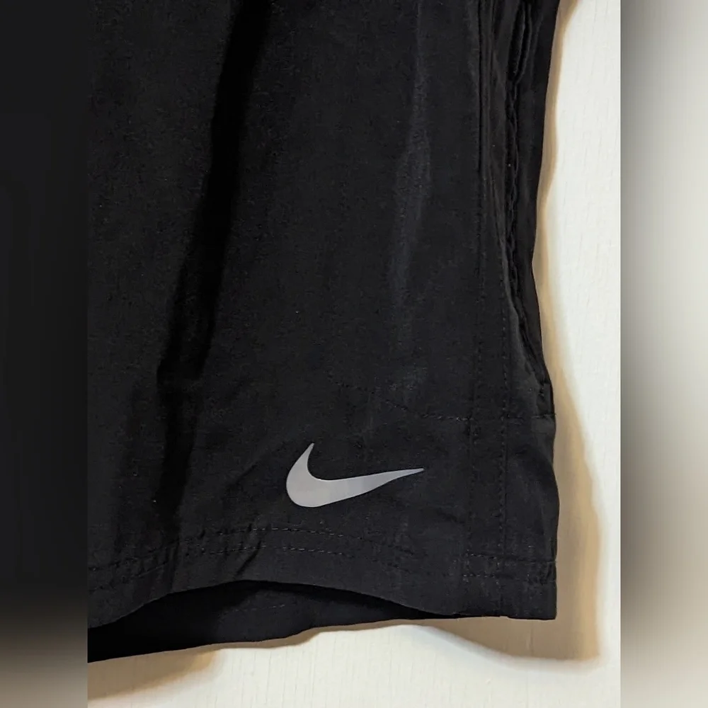 Men's Nike Core Split 9 Inch Swim Trunks Volley ShortsBlack and Gray Size Large